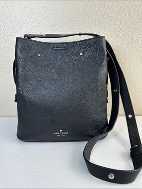 kate spade Black Pebbled Leather Shoulder Bag